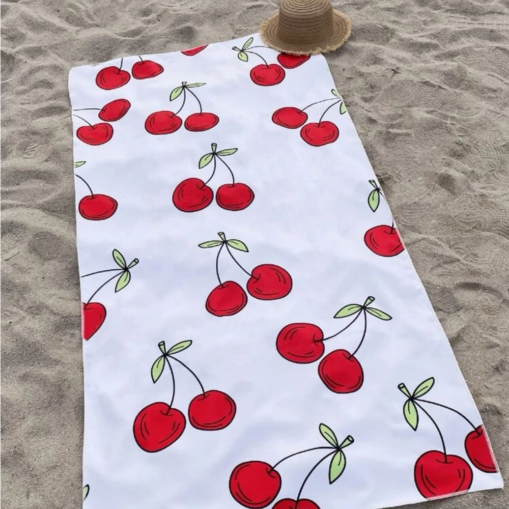 Swim Mod Cherry Print Beach Blanket